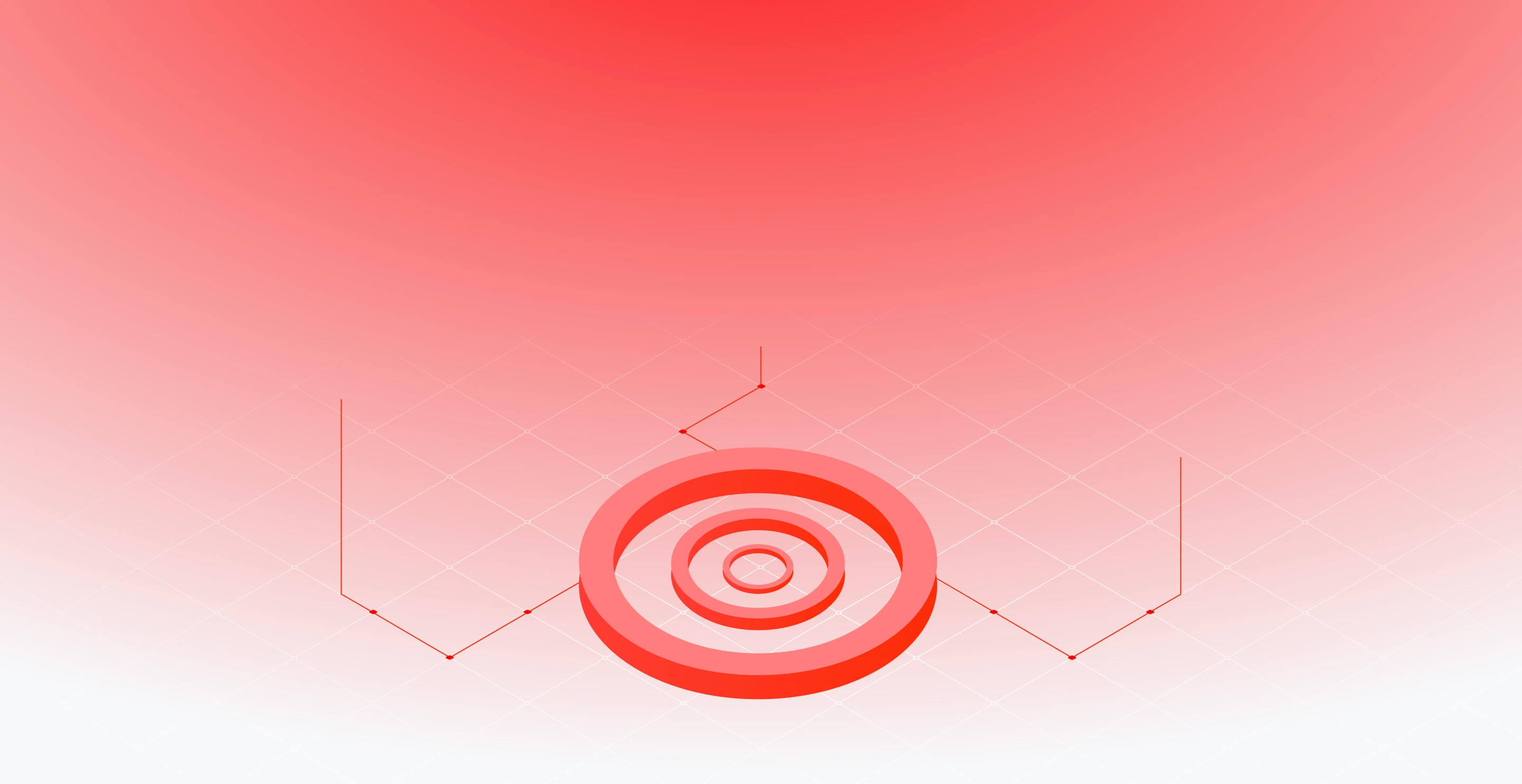 Concentric circles and grid background decoration
