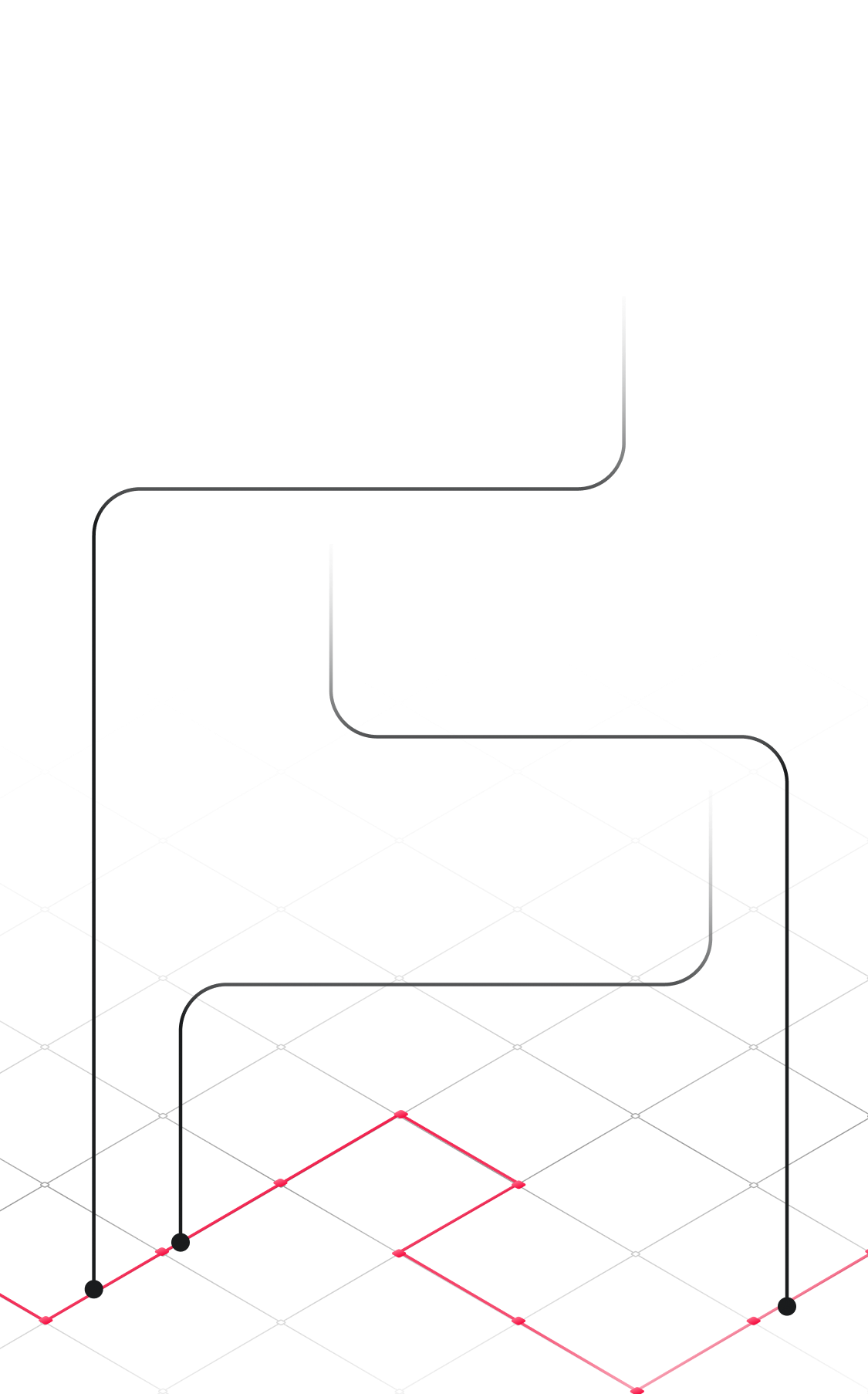 Isometric grid with connection lines