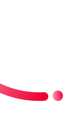 Decorative red curve line with glowing dot
