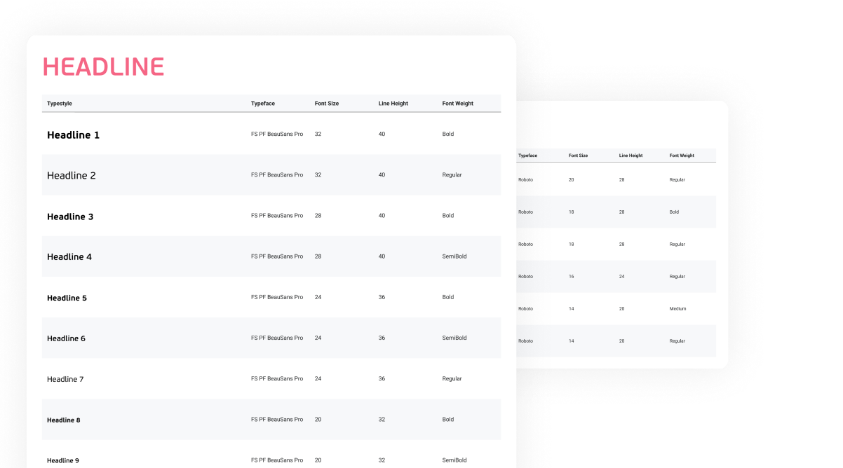 Typography and headings guide preview
