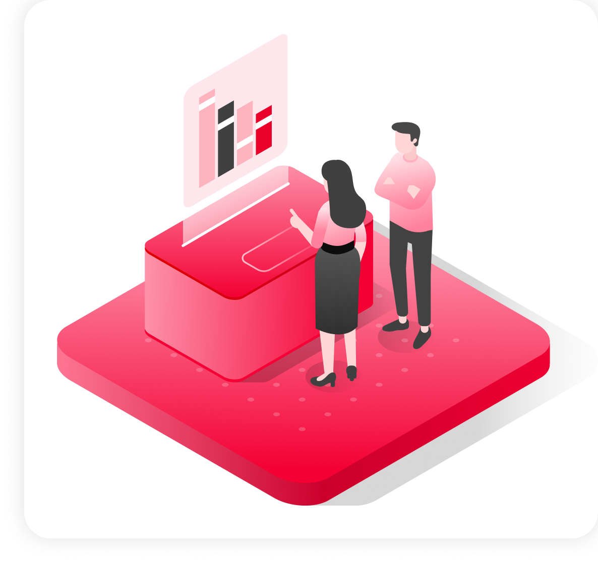 Modern illustrations layout mockup